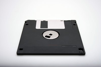 Black floppy disk
